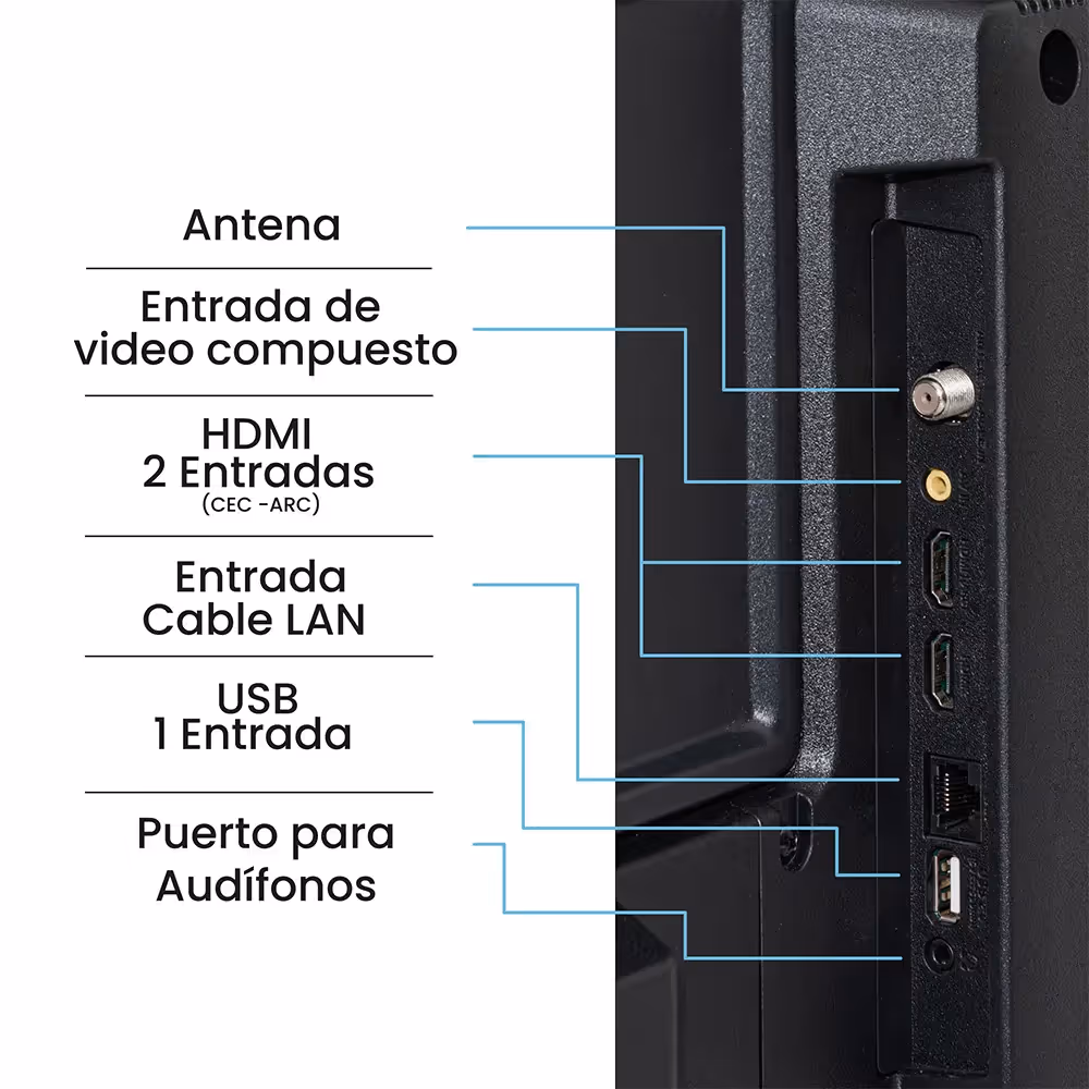 Televisor Challenger 32 Pulgadas HD LED Smart TV Google 32TG79TB
