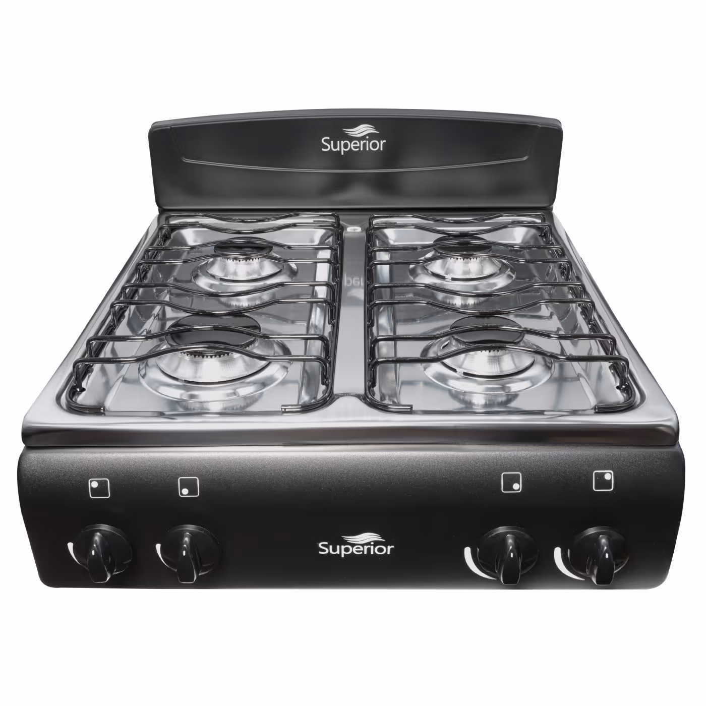 Estufa de mesa Superiro 4 Puesto con Torre  GLP Negra