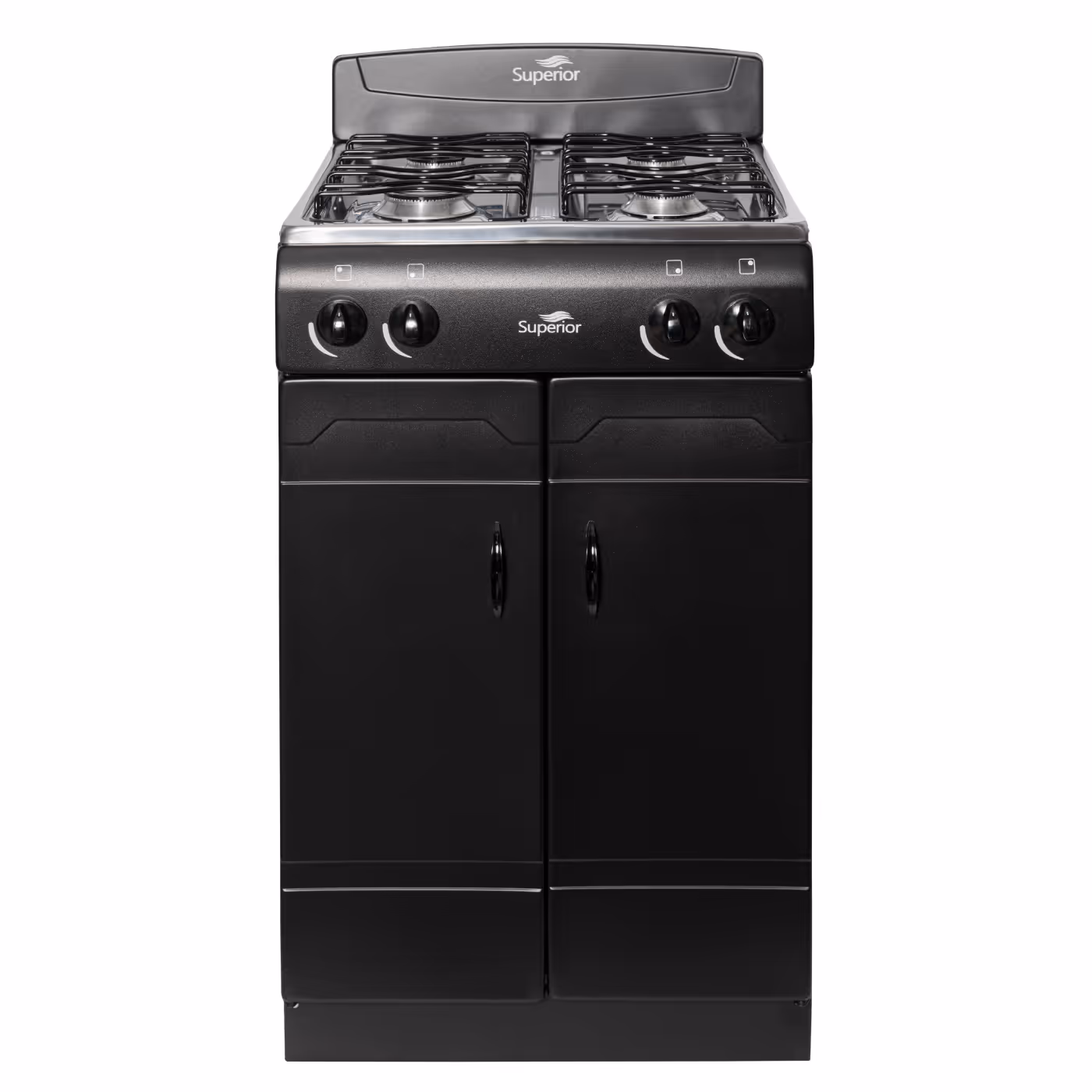 Estufa de piso Superior 4 Puestos con Gabinete GLP Negra