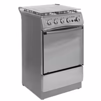 Estufa de piso Superior 4 Puestos Tapa de Vidrio con Horno y Gratinador AXXIS Plus GN Gris