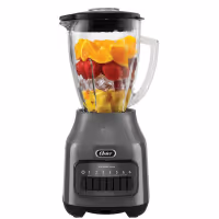 Licuadora Oster 1.5 Litros 800W - 6 Velocidades, Vaso de Vidrio (Gris)