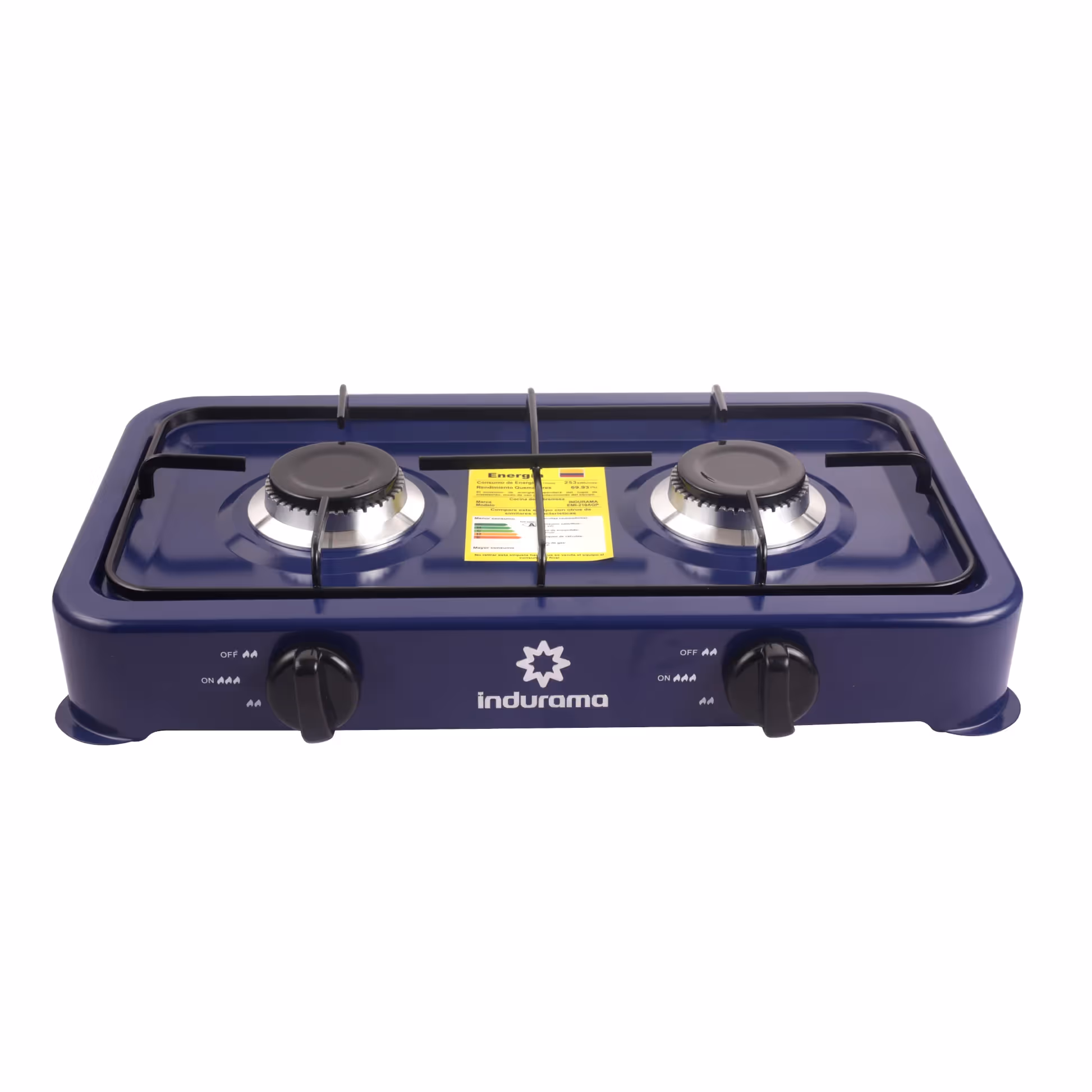 Estufa de mesa Indurama 2 Puestos GLP Azul